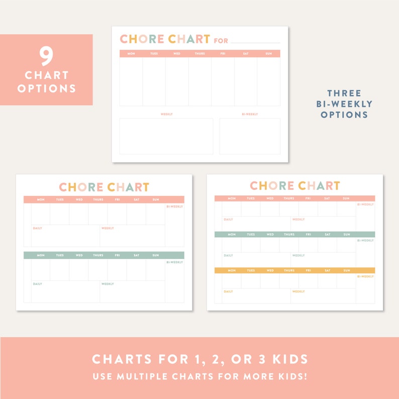 Visual Chore Charts for Kids, Printable Routine Chart, Visual ...