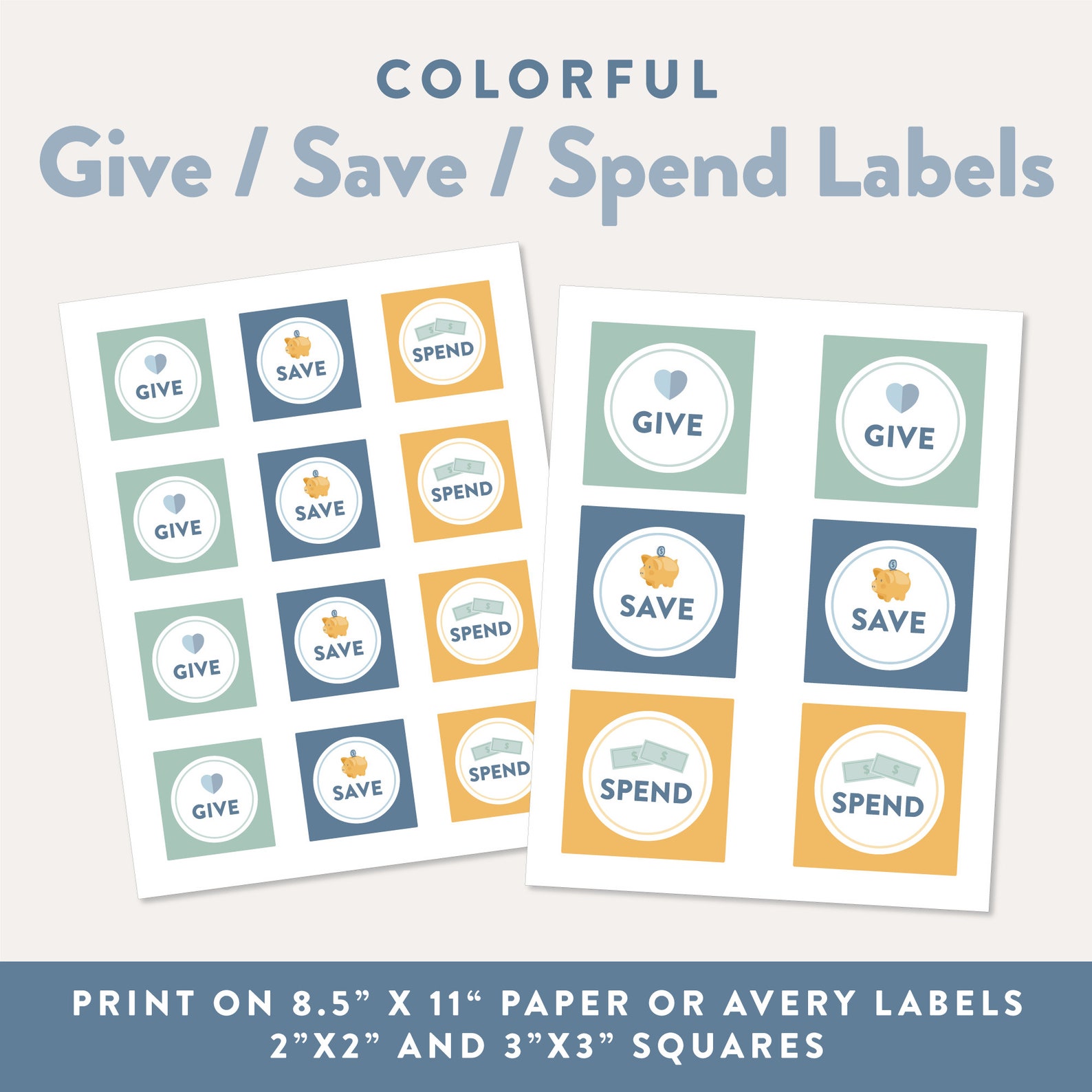 Printable Money Management Kit for Kids Allowance Charts Etsy