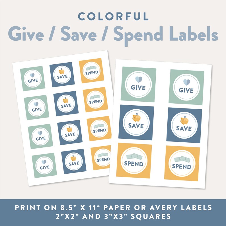 Printable Money Management Kit for Kids Allowance Charts | Etsy
