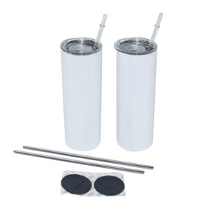 Blank 20 oz White Straight Sublimation Tumblers