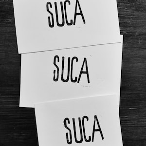 Suca - linocut/ handcarved/ handmade linocut