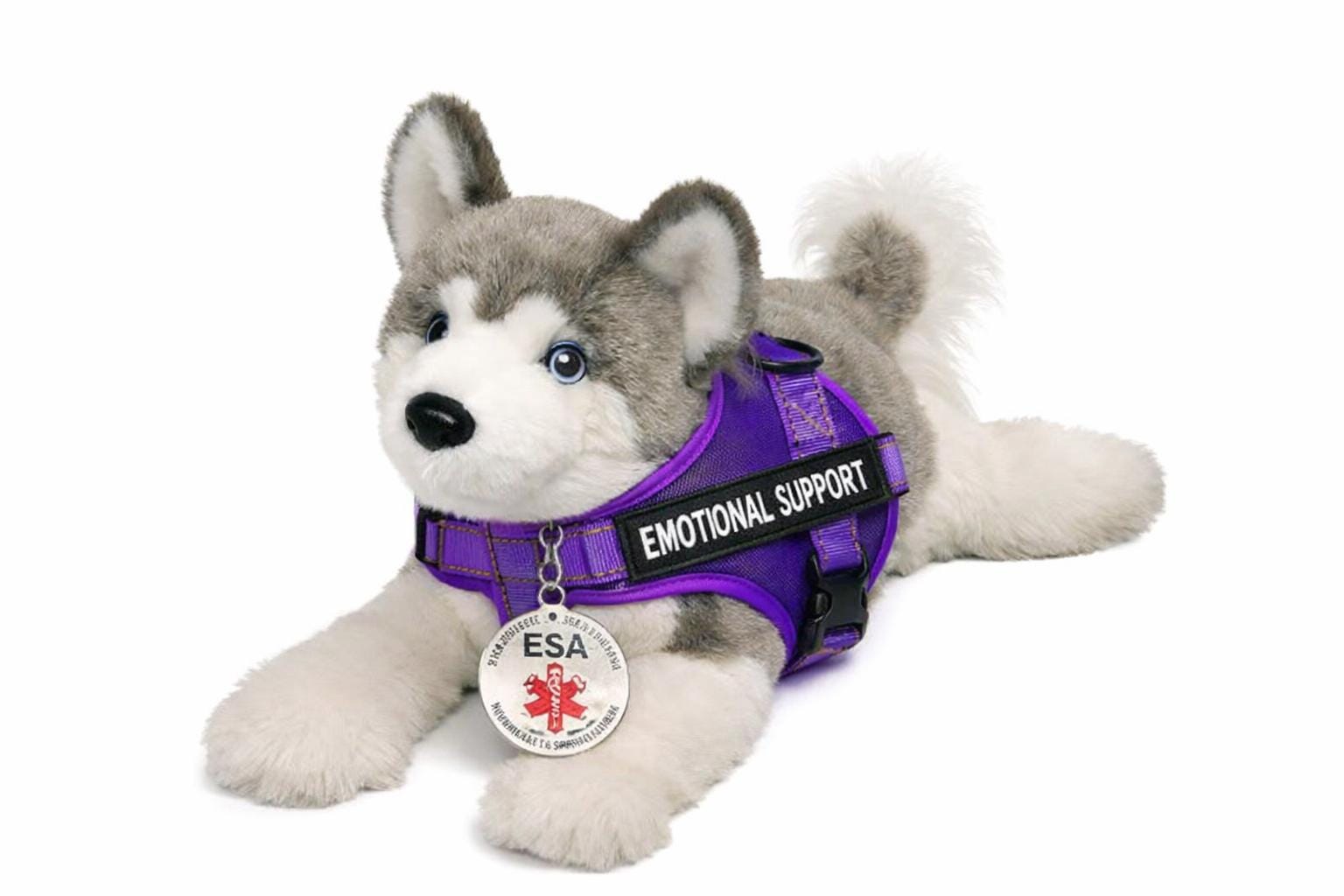 Essa Stuffed Dog ESSA Husky Emotional Support Plush Stuffed Animal - Etsy