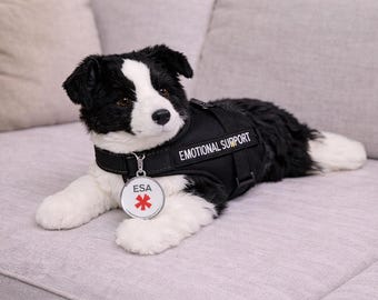 ESSA Border Collie Emotional Support Plush Stuffed Animal
