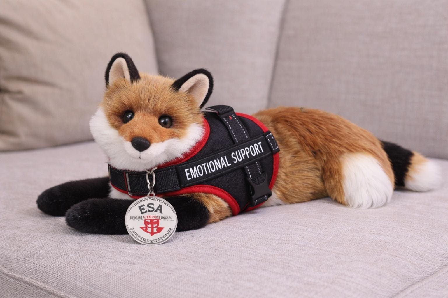 Essa Animals ESSA Fox Emotional Support Plush Stuffed Animal - Etsy