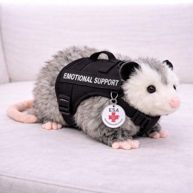 ESSA Possum Emotional Support Plush Stuffed Animal - Etsy