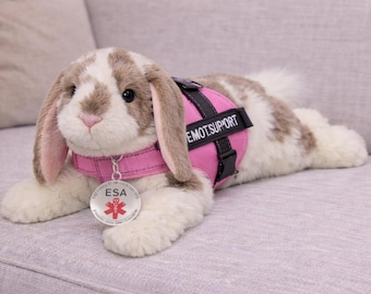 ESSA Bunny Rabbit Emotional Support Plush Stuffed Animal