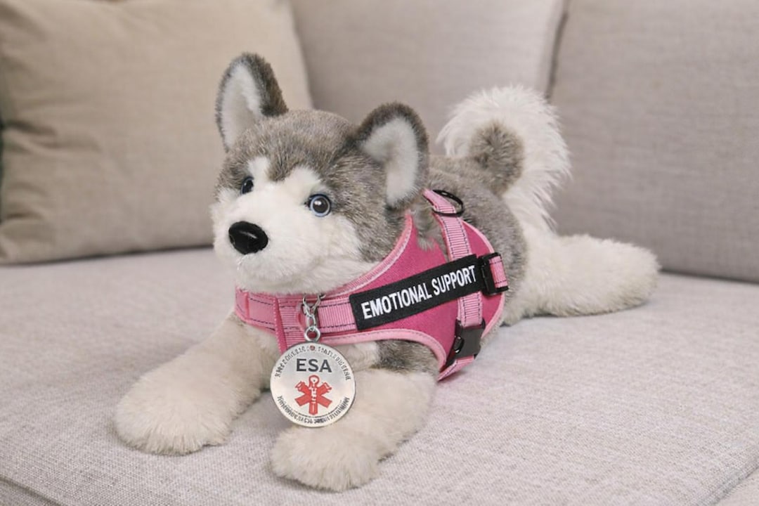 Essa Animals ESSA Husky Emotional Support Plush Stuffed Animal - Etsy