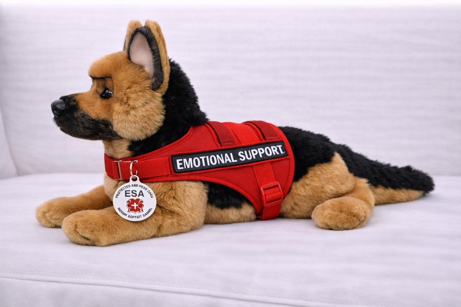 ESSA German Shepherd Emotional Support Plush Stuffed Animal - Etsy