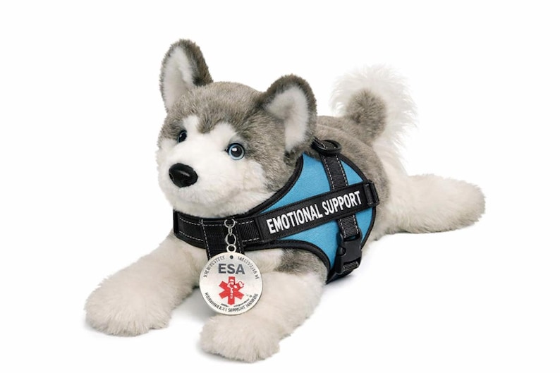ESSA Husky Emotional Support Plush Stuffed Animal - Etsy