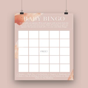Virtual Baby Shower Bingo Activity | Instant Download | Editable Templates | The Emery Collection