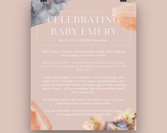 Baby Shower Invitation | Instant Download | Editable Templates | The Emery Collection