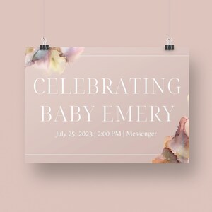 Virtual Baby Shower Cover Photo | Instant Download | Editable Templates | The Emery Collection