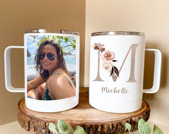 Personalized Photo Tumblers, Personalized Portrait Tumblers, Customized Photo Tumblers, Monogram Tumblers, Coffee Tumbler, Personalized Gift