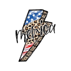 Merica Sublimation Transfer, Fourth Of July Sublimation Ready to Press Transfer, USA America Lightning Bolt July 4 Sublimation Ink Transfer