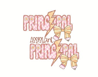 School Admin PNG, Principal Assistant Principal Digital Download, Principal Assistant Principal Digital Design, School Sublimation Design