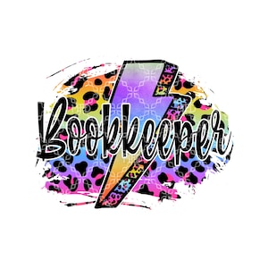 Bookkeeper PNG, School Bookkeeper Digital Download, Bookkeeping Digital Design, Bookkeeper Sublimation Design