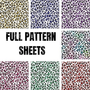 Leopard Pattern Sublimation Transfer, Full Sheet Pattern Print Sublimation Ready to Press Transfer, Leopard Pattern Sublimation Transfer