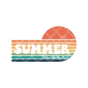 Summer Vibes Sublimation Transfer, Tropical Summertime Sublimation Ready to Press Transfer, Beach Palm Trees Sublimation T-Shirt Transfer