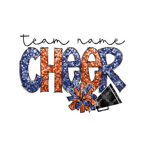Custom Cheer or DTF Sublimation Transfer, Customizable Team Name Colors Sublimation or DTF Transfer, Team Cheer Sublimation or DTF Transfer