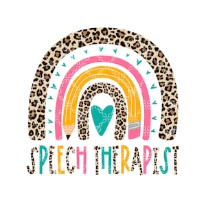 Speech Therapist PNG, Speech Teacher Digital Download, Special Education Digital Design, Student Evaluation Sublimation Design image 1