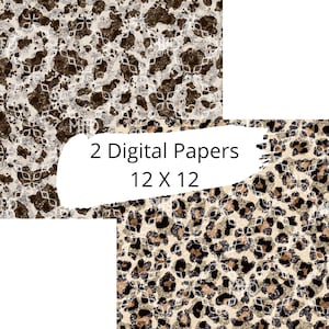 Leopard Print Cow Print Digital Paper Bundle, Leopard Cow Papers Digital Download, Distressed Digital Papers, Cheetah Digital Backgrounds