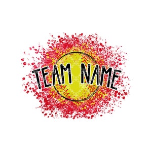Softball DTF or Sublimation Transfer, Customizable Team Name Colors Sublimation or DTF Transfer, Custom Softball Mom Sublimation or DTF