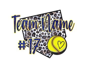 Softball Sublimation or DTF Transfer, Customizable Team Name Number DTF or Sublimation Transfer, Custom Softball Mom Sublimation or DTF
