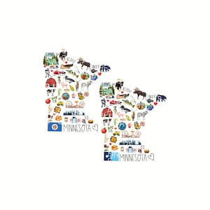 Minnesota PNG, State of Minnesota Symbols New Old Flag Digital Download, The Land of 10,000 Lakes Digital Design, Sublimation Digital Design
