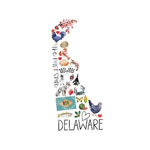 PNG Delaware, Download digitale dei simboli dello Stato del Delaware, Design digitale dello Stato del Delaware, Design digitale della sublimazione dei preferiti del Delaware