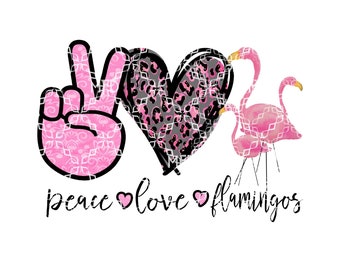 Peace Love Flamingos PNG, Leopard Heart Glitter Flamingos Digital Download, Pink Leopard Flamingo Digital Design, Sublimation Digital Design