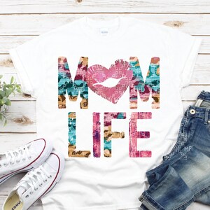 Mom Life Sublimation Transfer, Leopard Mom Sublimation Ready to Press Transfer, Spring Mother&#39;s Day Sublimation Ink Transfer