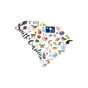 South Carolina PNG, South Carolina Symbolen Digitale Download, Palmetto State Digital Design, S. Carolina Favorieten Sublimatie Digital Design