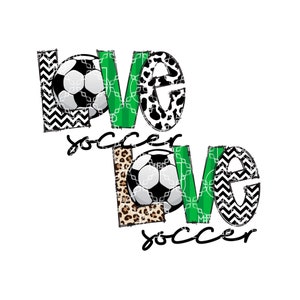 Love Soccer PNG, Soccer 2 Digital Design Bundle Descargar, Soccer Mom Digital Design, Soccer Sublimation Digital Design