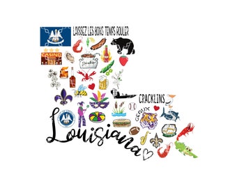 Louisiana PNG, State of Louisiana Symbol Digital Download, The Bayou State Digital Design, Louisiana Favorite Sublimation Digital Design