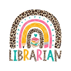 Librarian PNG, School Librarian Digital Download, Library Books School Digital Design, Back To School Librarian Library Sublimation Design