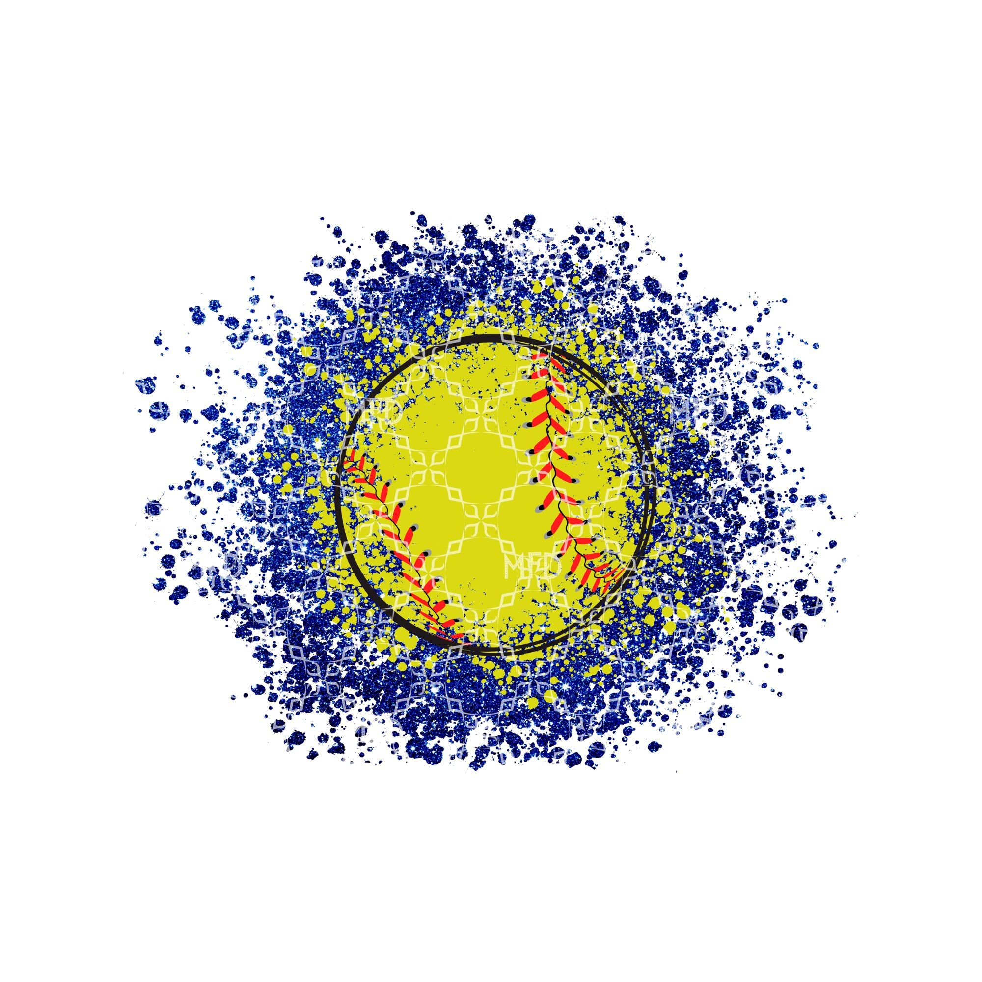Softball Backgrounds PNG Softball Glitter Splash Digital Etsy