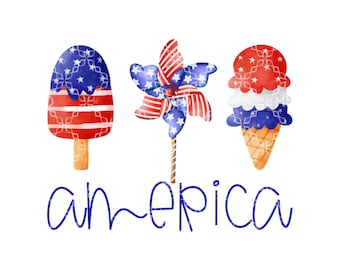 America Popsicle PNG, America Red White Blue Descarga digital, America 4 de julio Diseño digital, Diseño digital de sublimación del 4 de julio