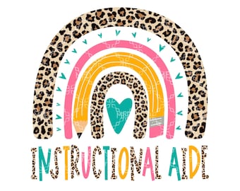 Instructional Aide PNG, School Para Digital Download, Teacher's Aide Para Digital Design, Back To School Paraprofessional Sublimation Design
