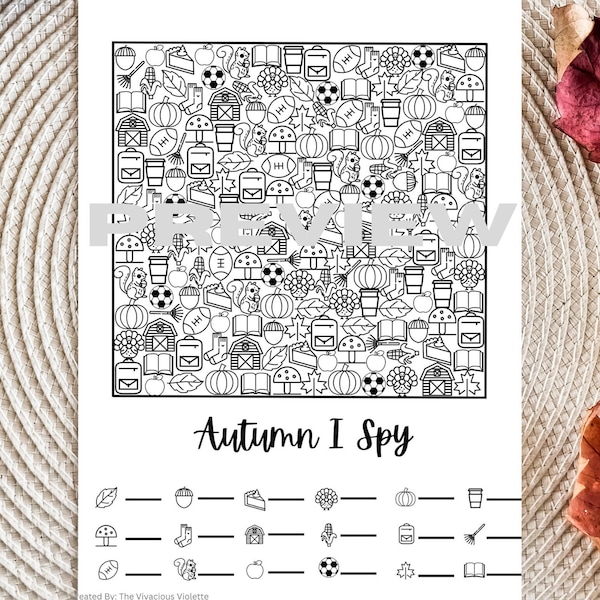 Autumn I Spy Game