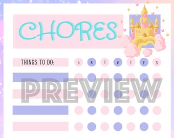Princess Chore Chart