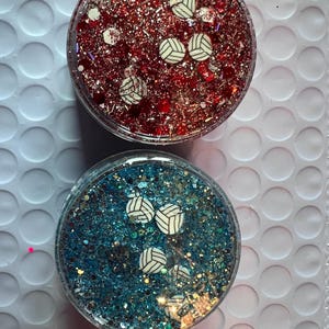 Customizable Color Volleyball Hair and Body Glitter image 11