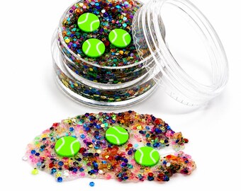 BIODEGRADABLE Rainbow Tennis Hair and Body Glitter