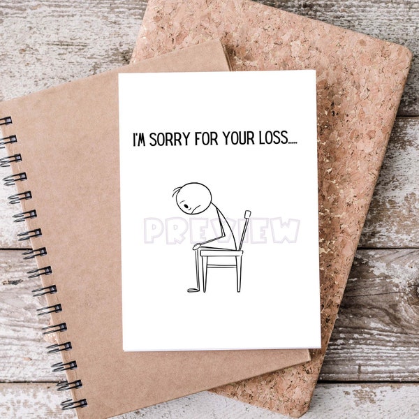 Sorry For Your Loss- Two Weeks' Notice Card