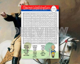 George Washington Word Search Game