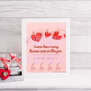 Raten Sie, wie viele Küsse Valentinstag Spiel
