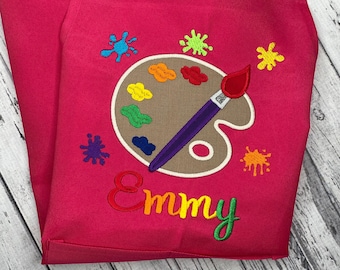 Paint Party Apron, Birthday Personalized Gift, Lightweight Kids Apron, Toddler Apron Pockets, Artist Apron, Paint Splatter Apron, Art Smock