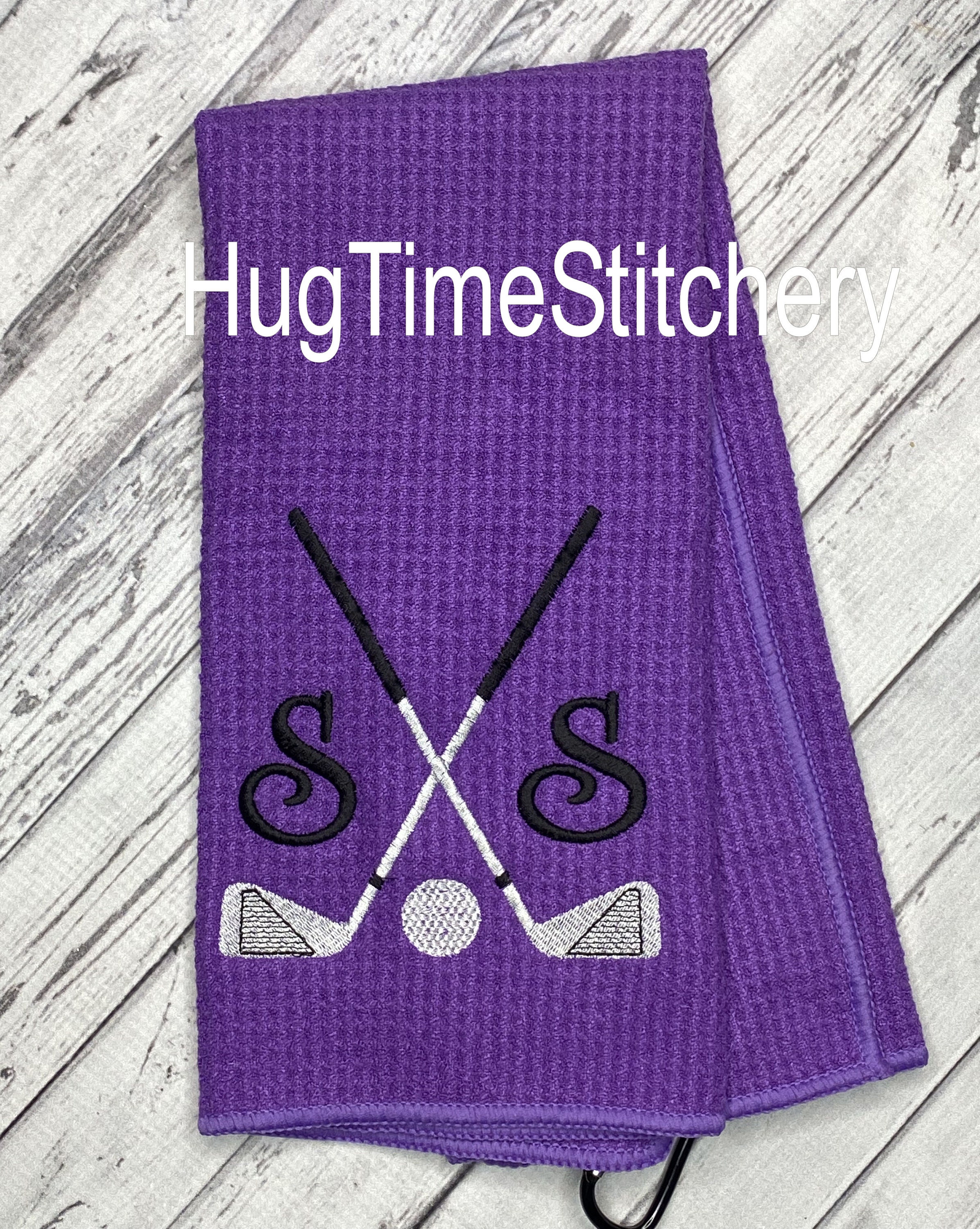 Personalized Embroidered Golf Towel Custom Waffle Towel With Initials