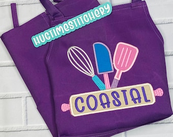 Personalized Kids Baking Apron: Embroidered Little Chef Gift