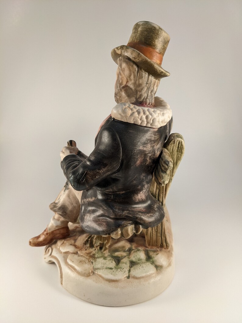 Vintage Capodimonte Solitaire Card Player Figurine / Tramp Etsy