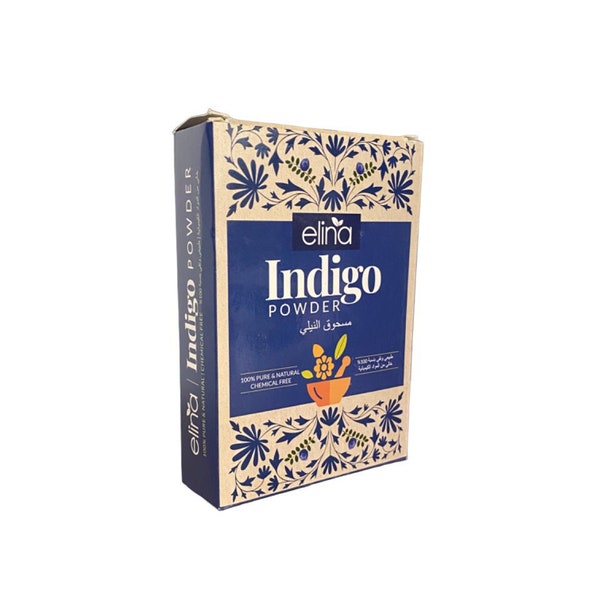 Indigo powder - 100% natural hair coloring - Indigofera tinctoria - مسحوق النيلة